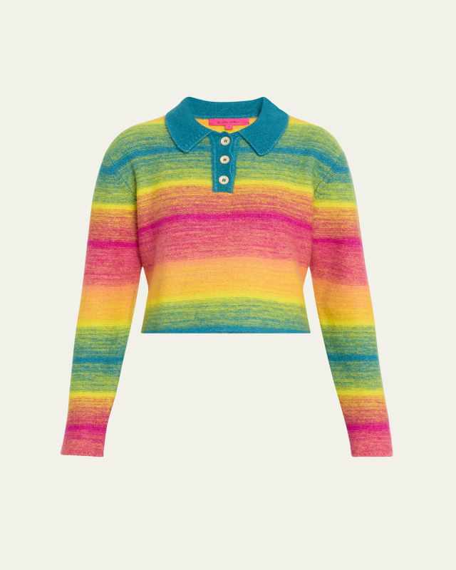 Blurry Stripe Rugby Cashmere Sweater